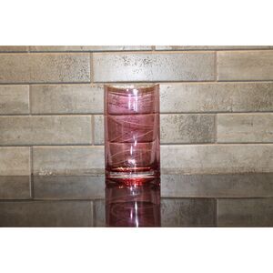Cranberry Vintage Blown Glass Flower Vase